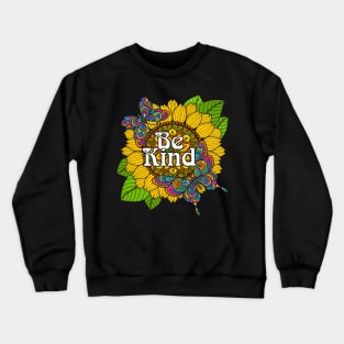 Be Kind Sunflower and Butterflies Crewneck Sweatshirt